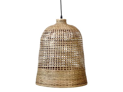 Taklampa bambu flätad